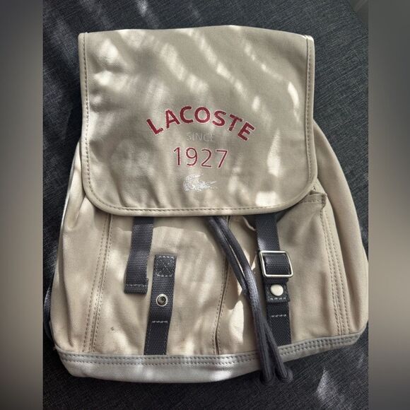 Lacoste Beige Backpack